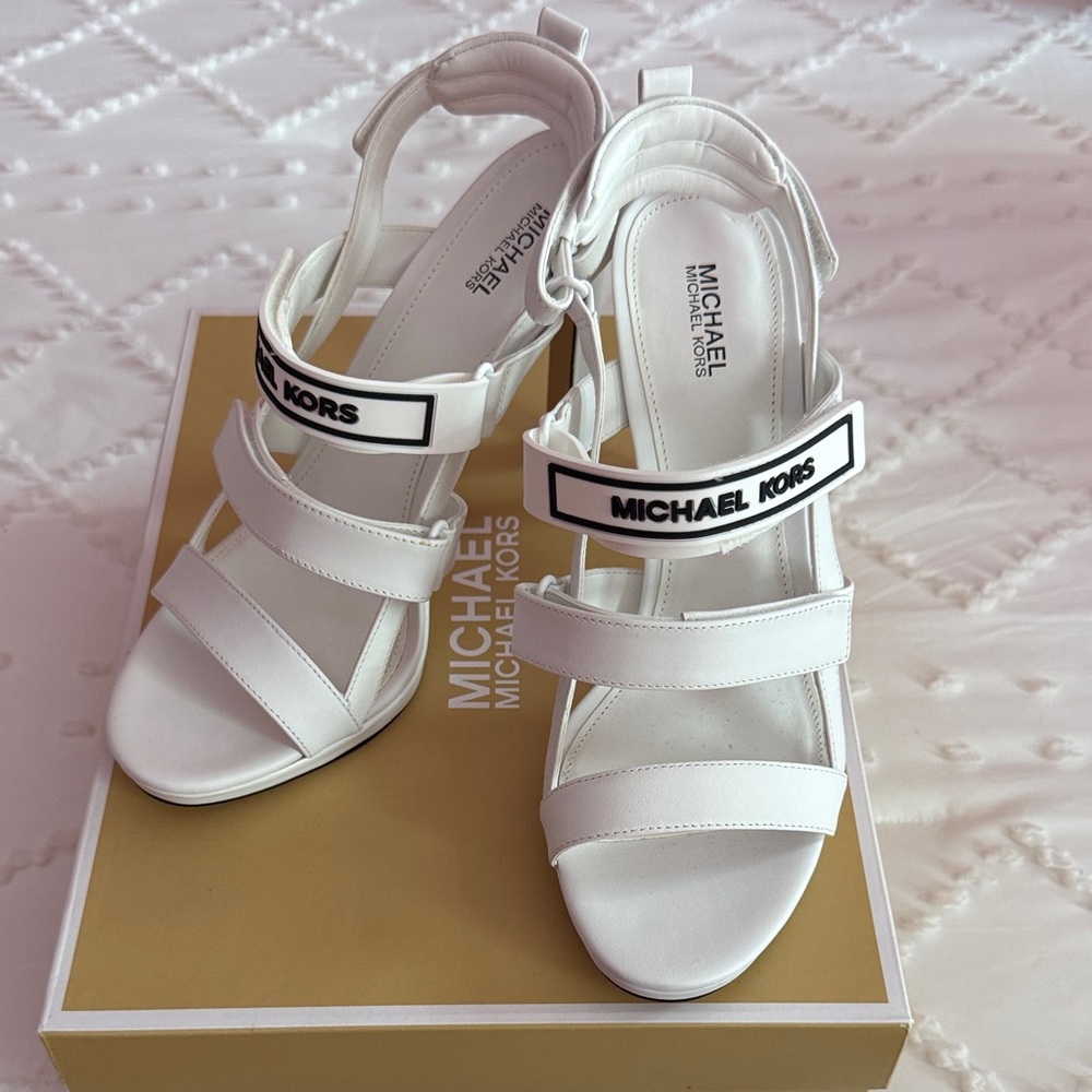 MICHAEL Michael Kors White Strappy Sandals